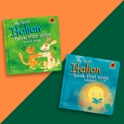 Set of 2 Italian Books that Sing