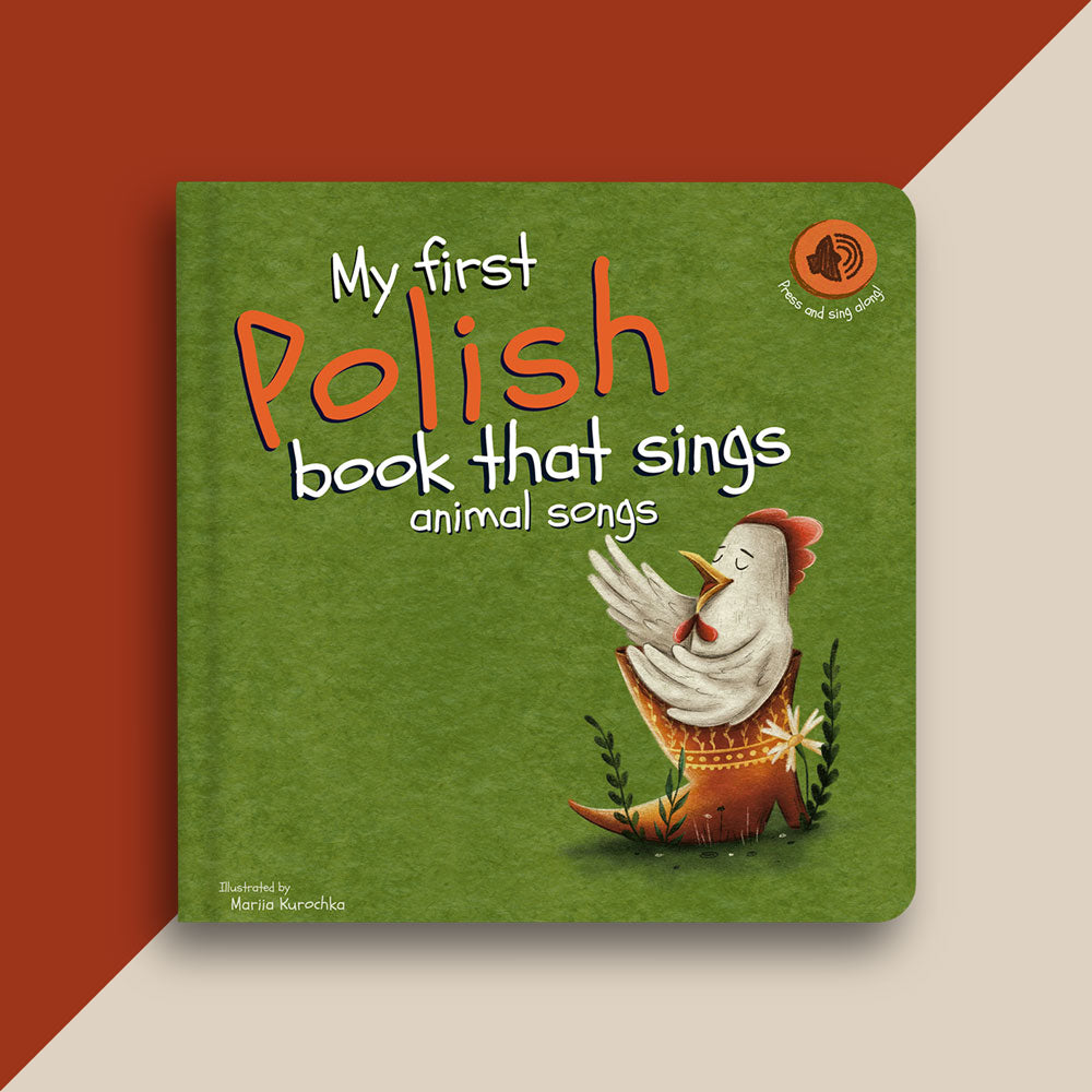 Pre-Order: My first Polish book that sings animal songs (ships early August)