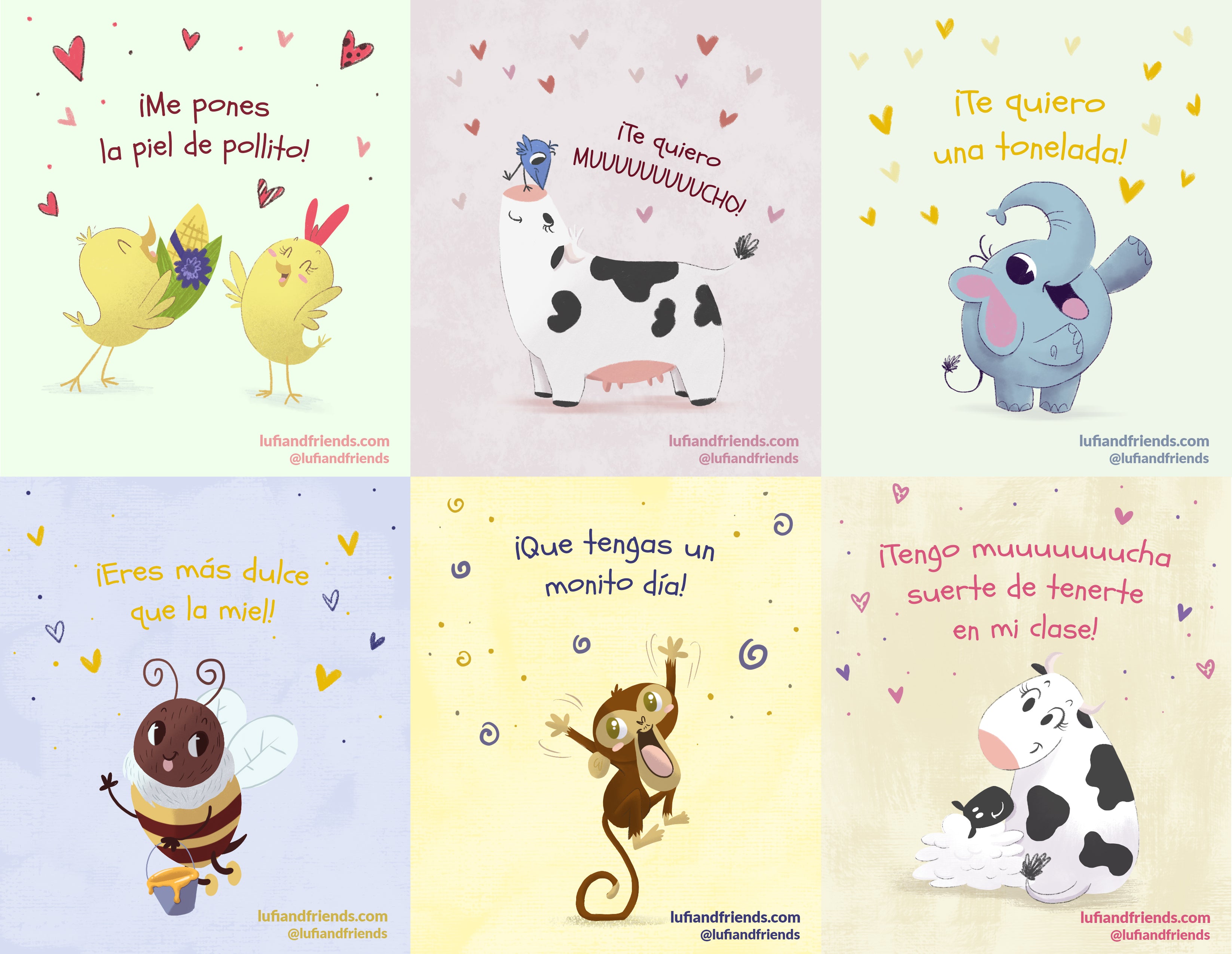 PRINTABLE VALENTINE'S DAY CARDS IN SPANISH – Lufi & Friends